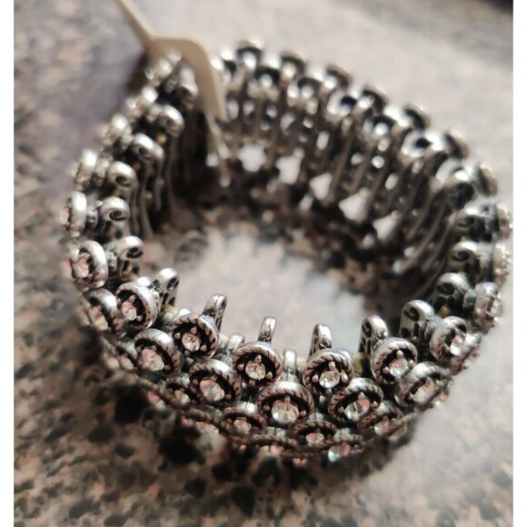 2003 Noblesse Collection Austrian Crystals Stretch Bracelet New - Picture 2 of 8